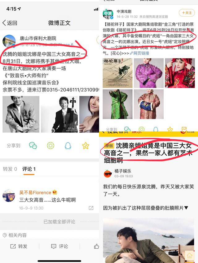 沈腾奇葩姐姐爆弟媳丑照？据传是三大女高音？实力还是噱头？